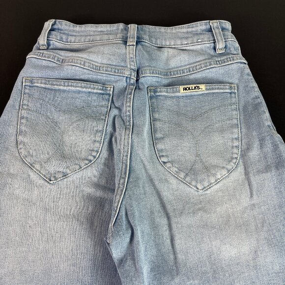 Rolla's Jeans Women's 25x27* High Rise Wide Leg Light Blue Cotton Denim Tag 27 - Picture 10 of 16